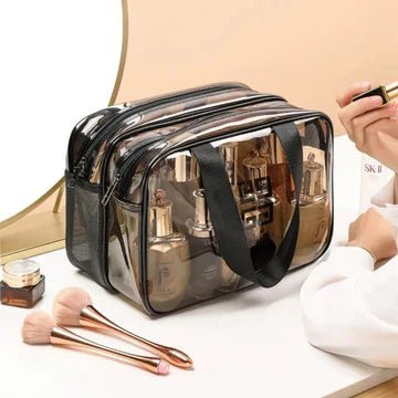 Stylish Dual-Zip Cosmetic Storage Bag - All-In-One Store