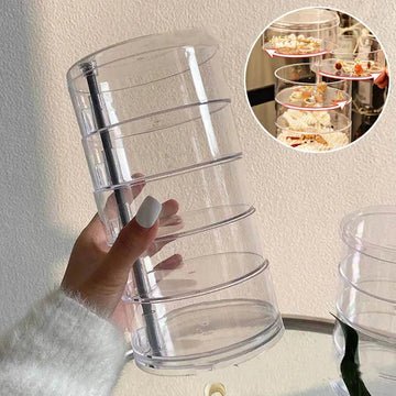 Transparent 360° Rotating Jewelry Box - 5 Layer - All-In-One Store