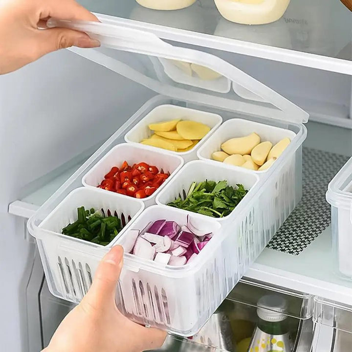 Vegetable & Fruit Storage Box With Lid - All-In-One Store