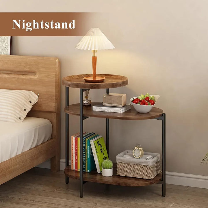 Wooden 3 tier side table - All-In-One Store