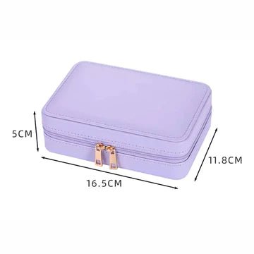 Zipper Jewelry Storage Box With Mirror - All - In - One Store