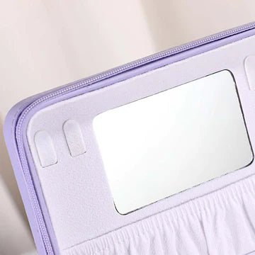 Zipper Jewelry Storage Box With Mirror - All - In - One Store