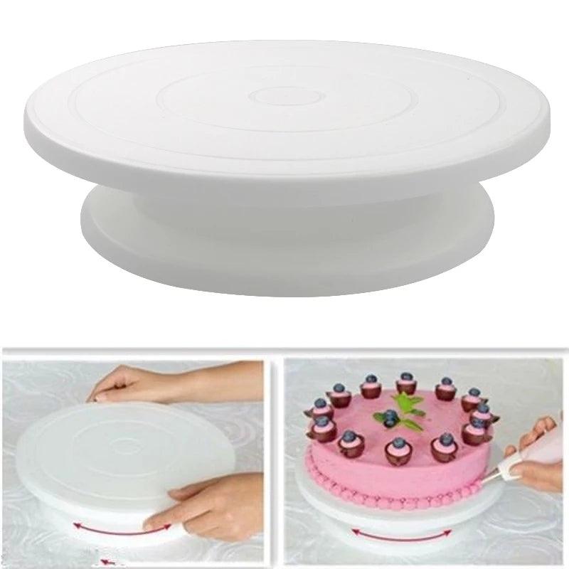 360 Degree Heavy Rotating Turn Table Cake Stand Cake Decorating - 30cms -  Talf Bake Off